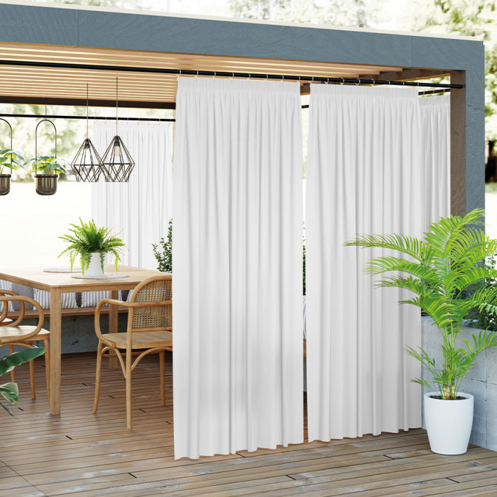GARDENIA zasłona wodoodporna biała 140x180 cm
