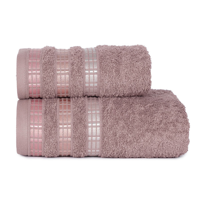 LUXURY · Ręcznik frotte · 70x140 cm · kolor liliowy