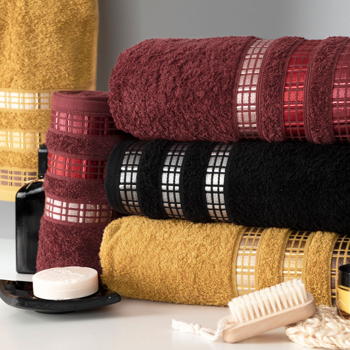 LUXURY · Ręcznik frotte · 70x140 cm · kolor złoty miodowy