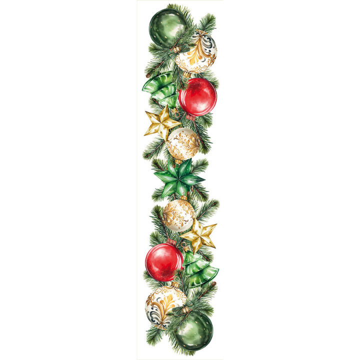 Bieżnik NINA świąteczny 38x160 cm – bombki