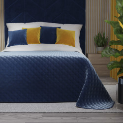 VELVI Narzuta dekoracyjna Granatowa Elegancja 170x210cm - Aksamitny Komfort w Twojej Sypialni
