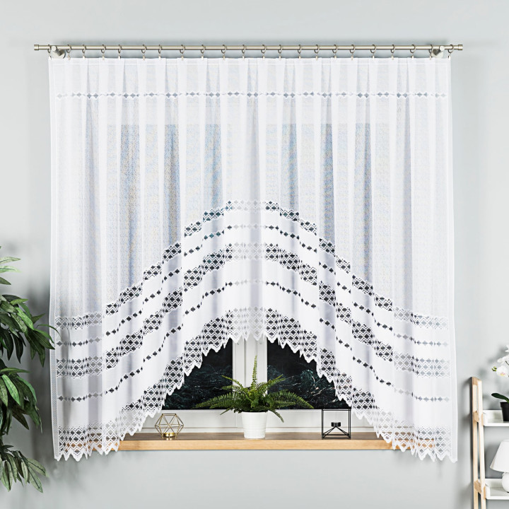 FILOMENA firanka żakardowa biała 340x170 cm