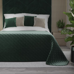 VELVI Narzuta dekoracyjna Szmaragdowa Zieleń 170x210cm - Aksamitna Elegancja w Twojej Sypialni