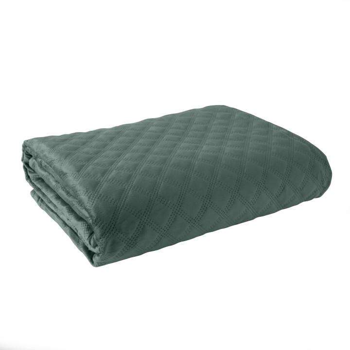 VELVI Narzuta dekoracyjna Szmaragdowa Zieleń 170x210cm - Aksamitna Elegancja w Twojej Sypialni