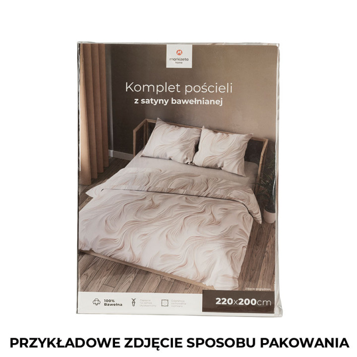 CALM Pościel z satyny - abstrakcyjny wzór - 220x200cm