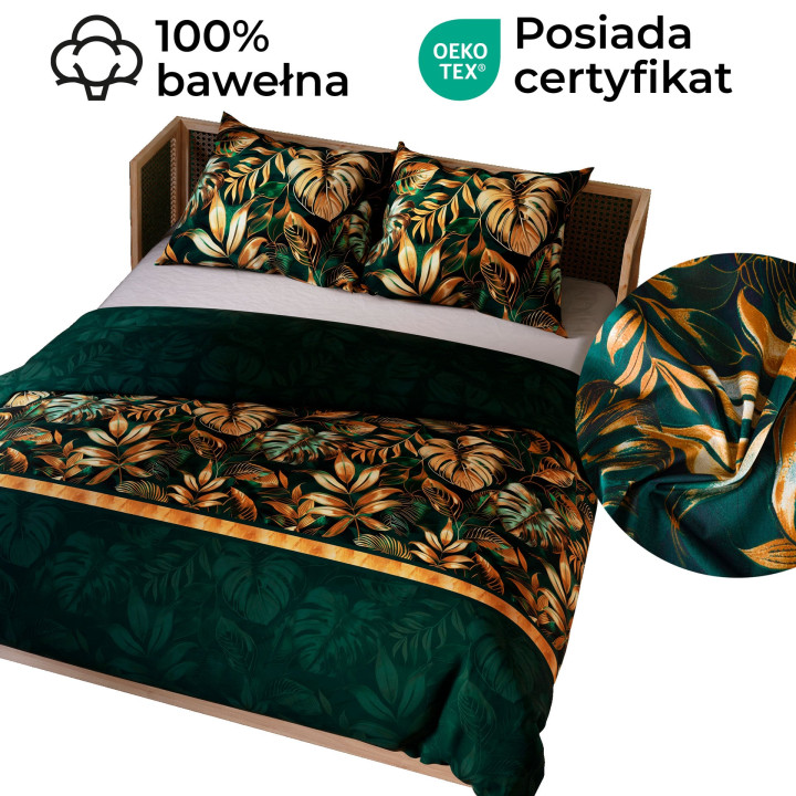 SELVA Komplet pościeli z bawełny satynowej 220x200cm 100072