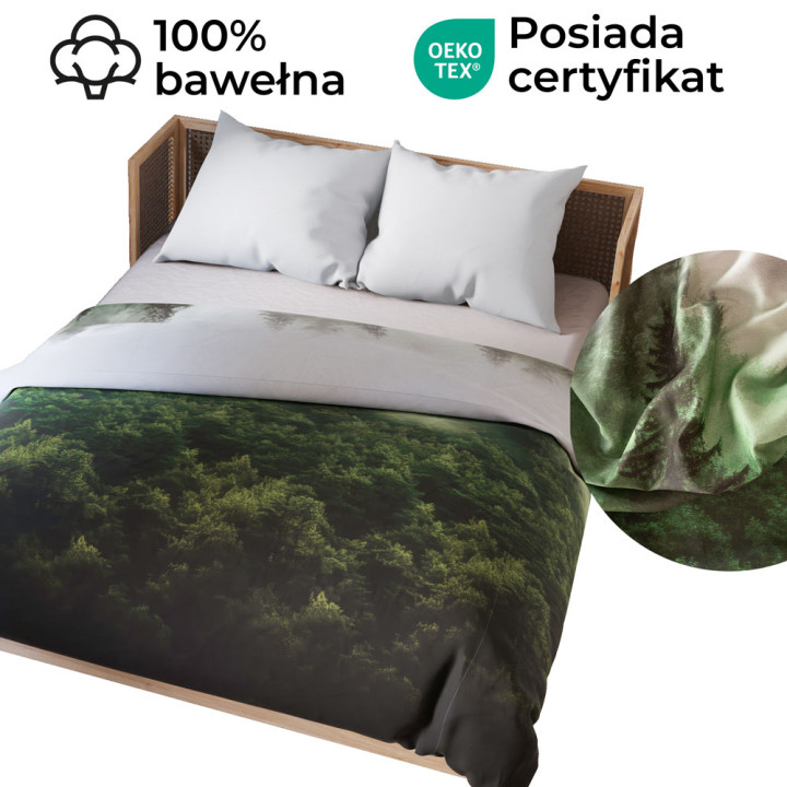FOREST Komplet pościeli z bawełny satynowej 160x200cm 100089