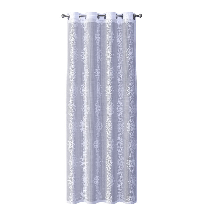 EMBER Firana gotowa na przelotkach, szerokość 140cm x wysokość 250cm, kolor 001 biały