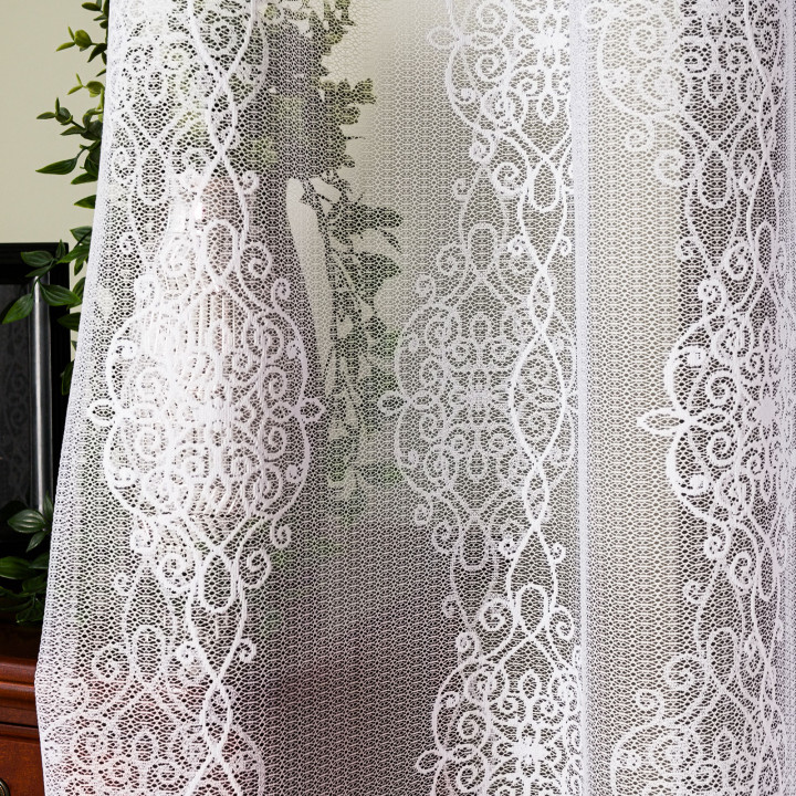 EMBER Firana gotowa na taśmie, szerokość 140cm x wysokość 250cm, kolor 001 biały