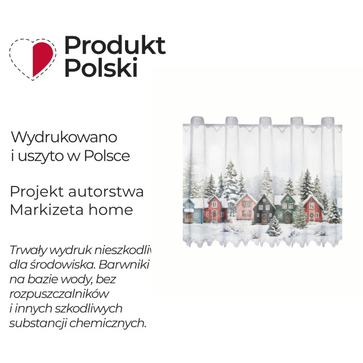 ŚNIEŻNA DOLINA Zazdrostka żakardowa 361910, szerokość 100 x wysokość 50cm, kolor 009 wielokolorowy PBN455/ZAZ/009/100050/1