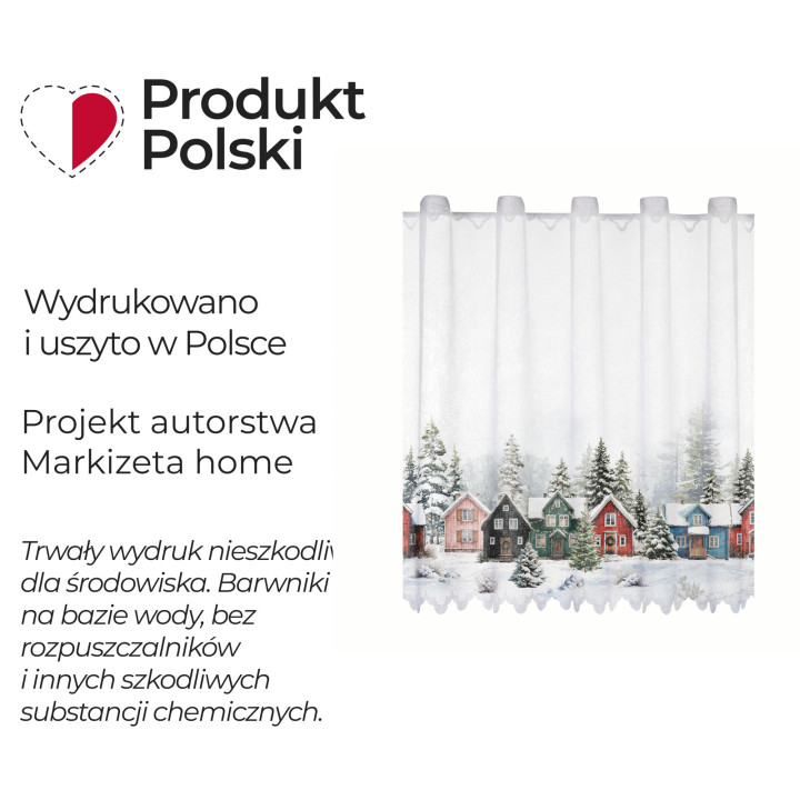 ŚNIEŻNA DOLINA, zazdrostka, 100x70, wielokolorowy, żakard