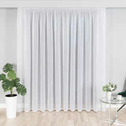 WOAL Firanka gotowa na taśmie z woalu · biały · 500x250 cm