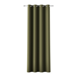 DONA Zasłona gotowa na przelotkach z tkaniny zaciemniającej blackout · zielonoszary · 140x250 cm