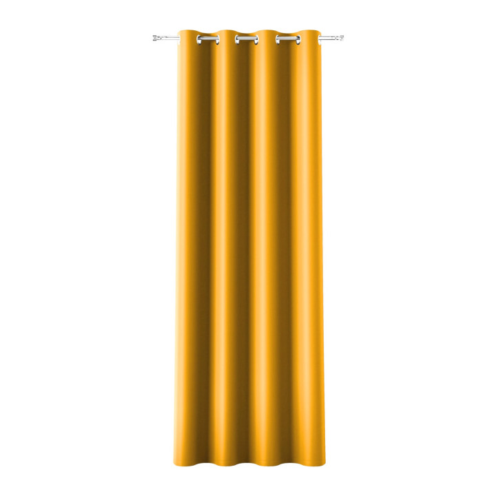 DONA Zasłona gotowa na przelotkach z tkaniny zaciemniającej blackout · szafranowy · 140x230 cm