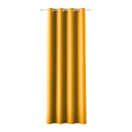 DONA Zasłona gotowa na przelotkach z tkaniny zaciemniającej blackout · szafranowy · 140x250 cm
