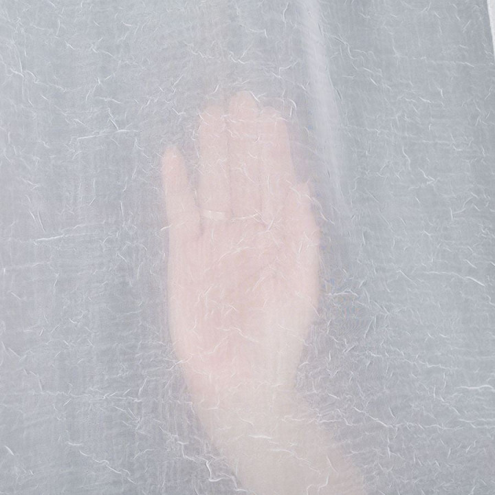 Woal kreszowany, wysokość 290cm, kolor 001 biały