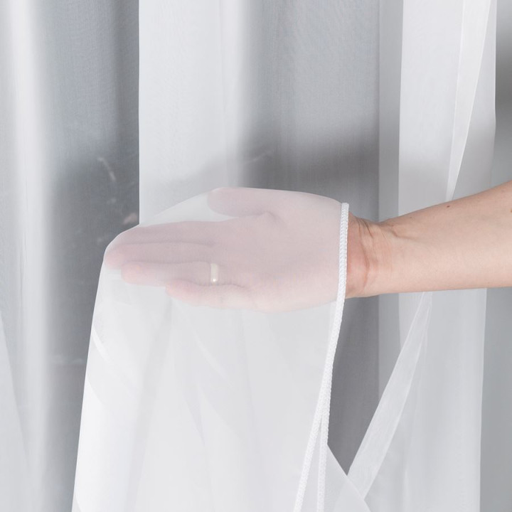 Firanka fantazyjna z ołowianką, wysokość 290cm, kolor 001 biały