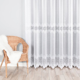VIOLETTA Firanka żakardowa ze wzorem pasowym, wysokość 270cm, kolor 001 biały