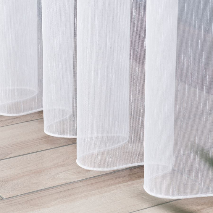 Firanka fantazyjna z ołowianką, wysokość 330cm, kolor V01 biały