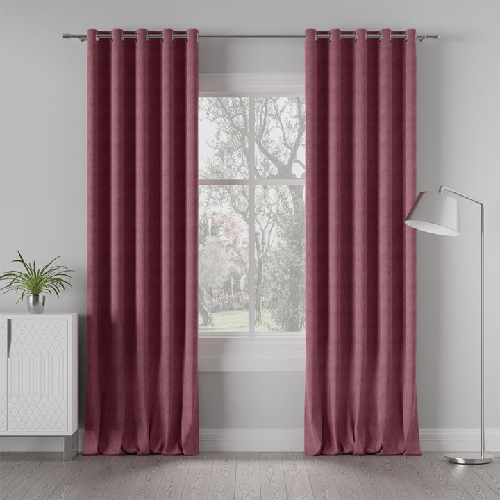 MILAS Tkanina dekoracyjna, wysokość 290cm, kolor 020 ciemny różowy