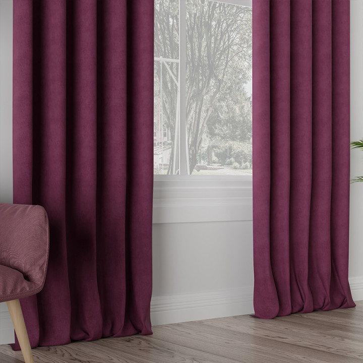 MILAS Tkanina dekoracyjna, wysokość 290cm, kolor 028 purpurowy (do wyczerpania zapasu)