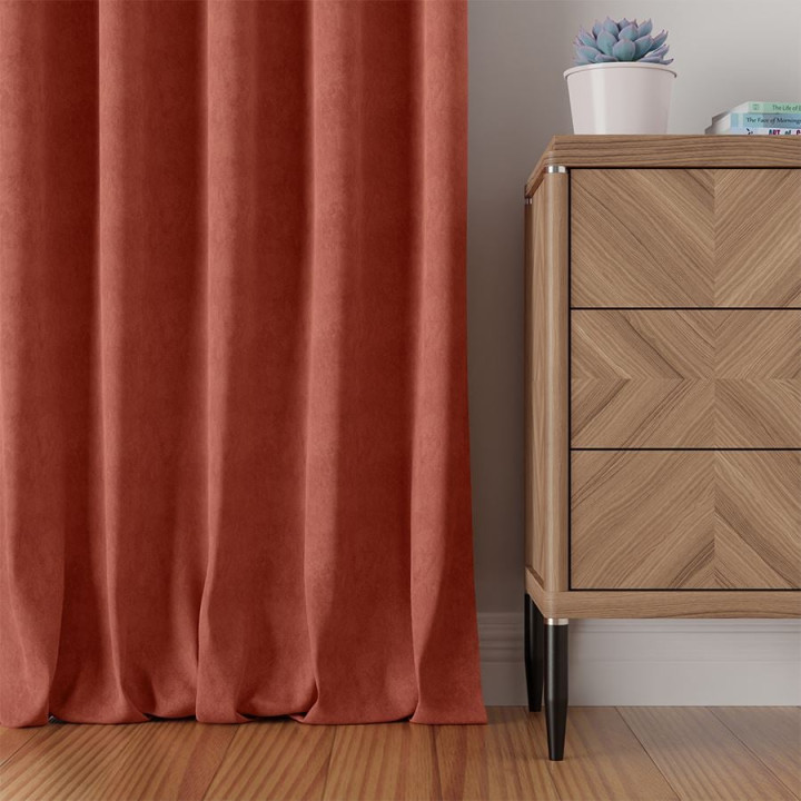 MILAS Tkanina dekoracyjna, wysokość 290cm, kolor 021 rdzawy