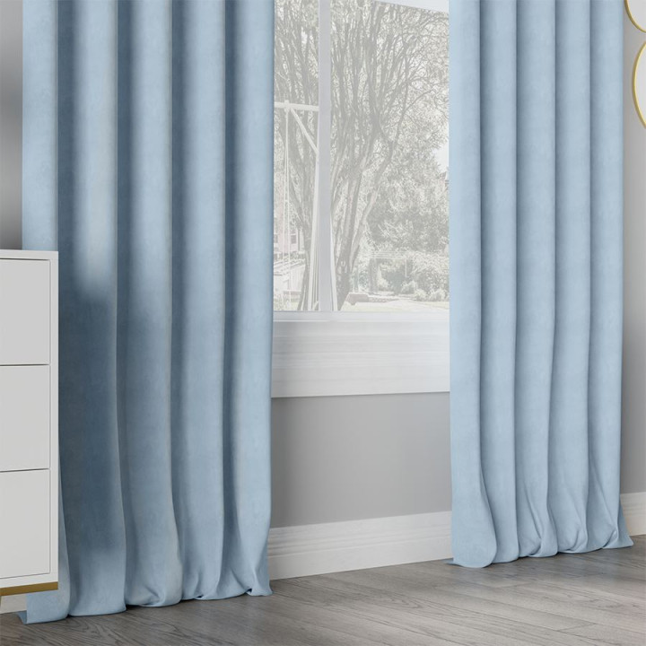 MILAS Tkanina dekoracyjna, wysokość 290cm, kolor 048 baby blue