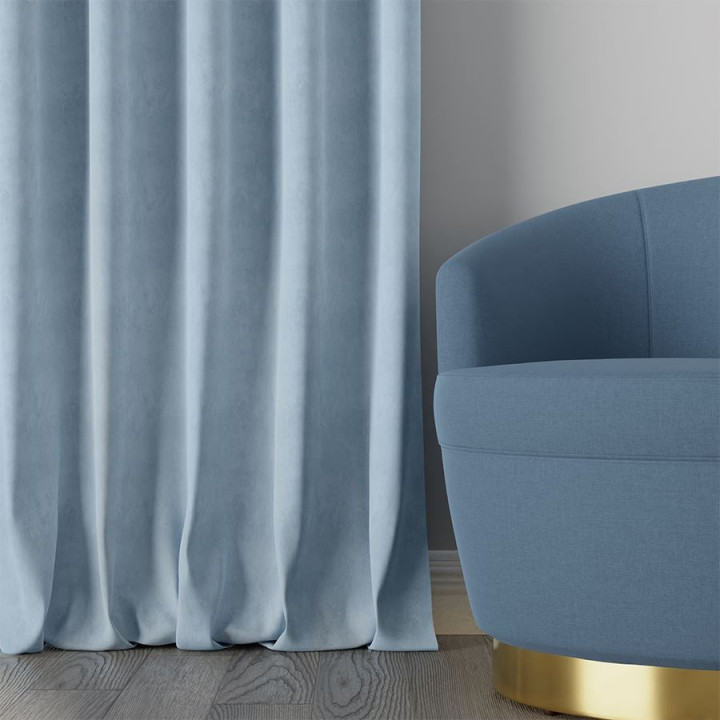 MILAS Tkanina dekoracyjna, wysokość 290cm, kolor 048 baby blue
