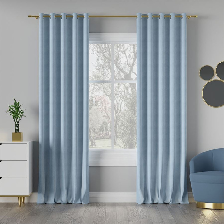 MILAS Tkanina dekoracyjna, wysokość 290cm, kolor 048 baby blue