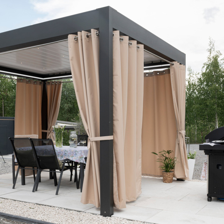 BELIS Tkanina dekoracyjna zewnętrzna premium, szerokość 150 cm, kolor 004 beżowy