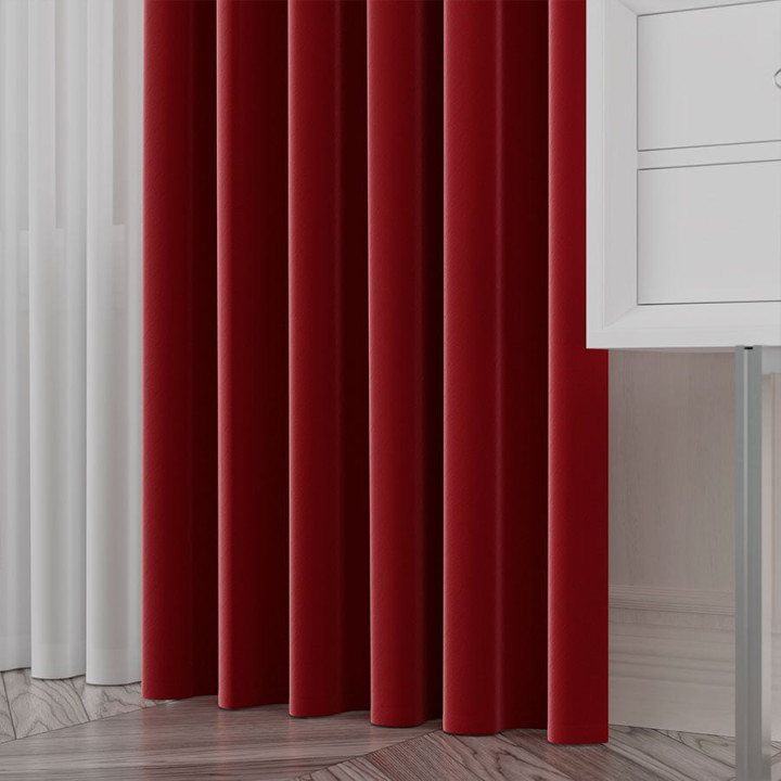 SERINA Tkanina dekoracyjna, wysokość 300cm, kolor 013 czerwony