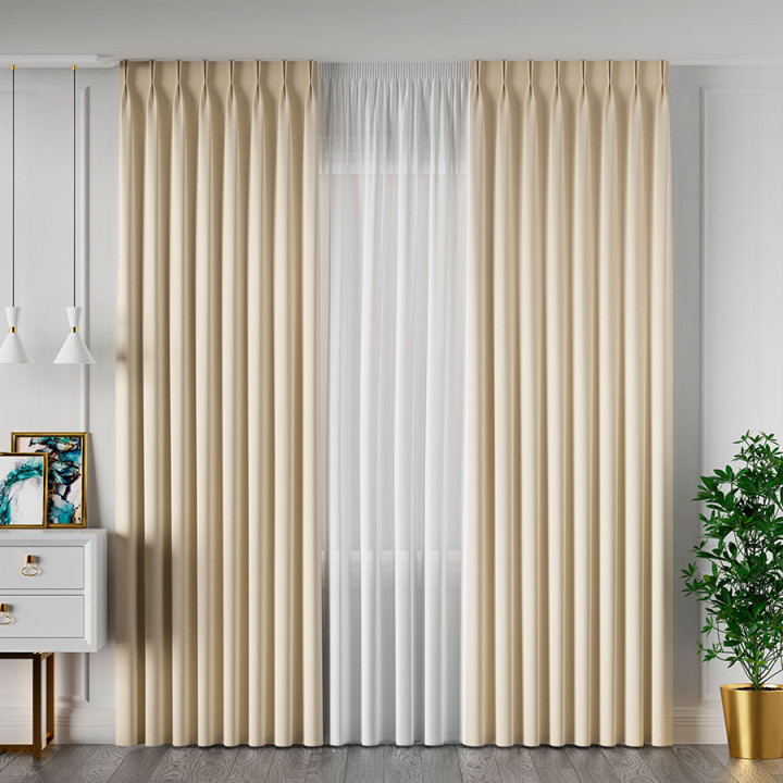 SERINA Tkanina dekoracyjna, wysokość 300cm, kolor 017 ecru