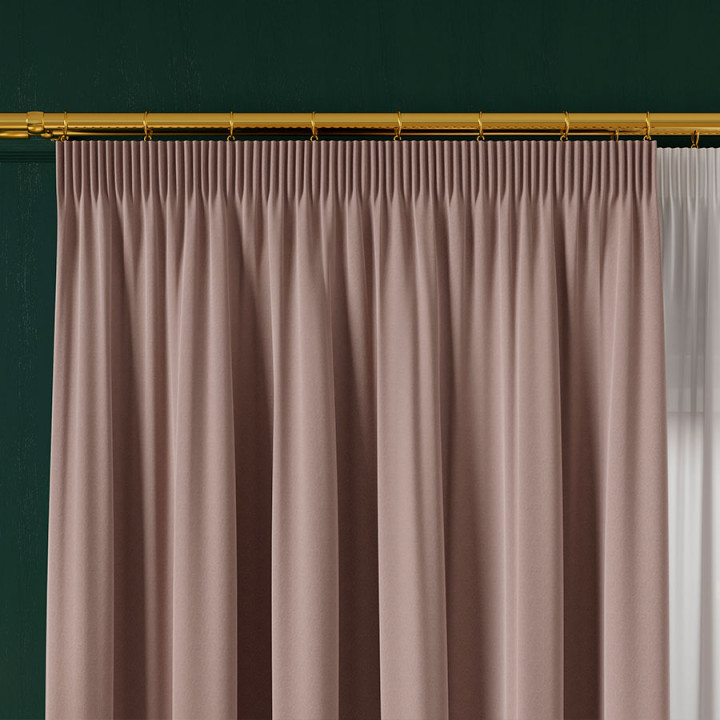 SERINA Tkanina dekoracyjna, wysokość 300cm, kolor 046 ciemny pastelowy łososiowy