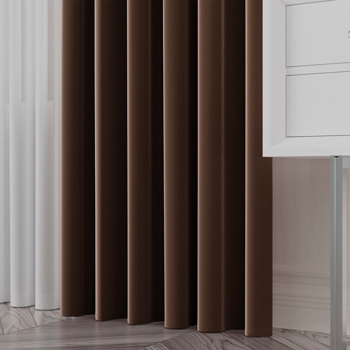 SERINA Tkanina dekoracyjna, wysokość 300cm, kolor 051 brązowy