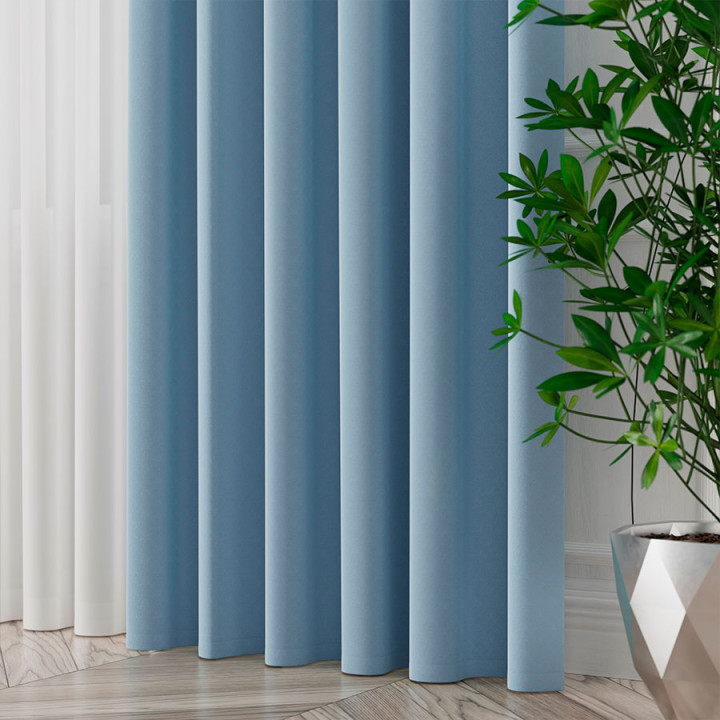 SERINA Tkanina dekoracyjna, wysokość 300cm, kolor 073 baby blue