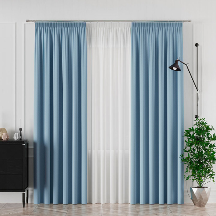 SERINA Tkanina dekoracyjna, wysokość 300cm, kolor 073 baby blue