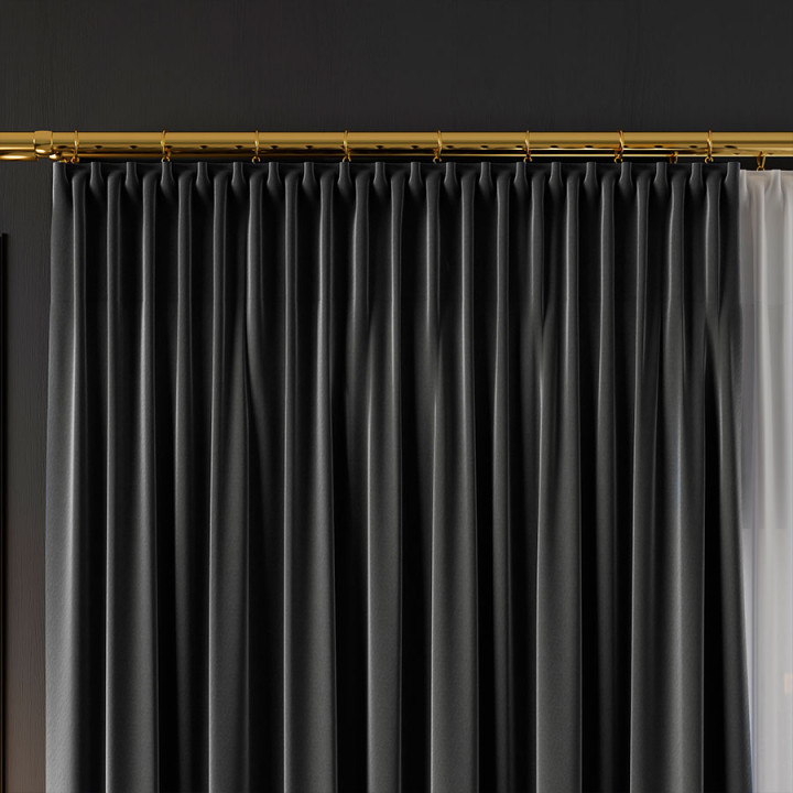 SERINA Tkanina dekoracyjna, wysokość 300cm, kolor 087 ciepły grafitowy