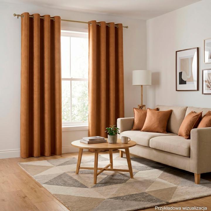 MILAS Tkanina dekoracyjna, wysokość 300cm, kolor 008 ciepły brązowy