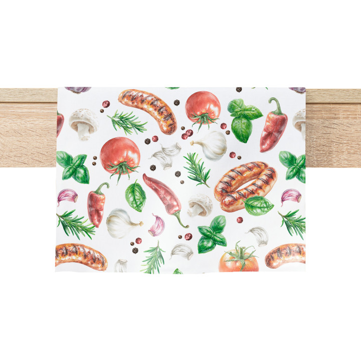 GRILOWA UCZTA Tkanina dekoracyjna NINA WODOODPORNA, 160cm, kolor 003 czerwony