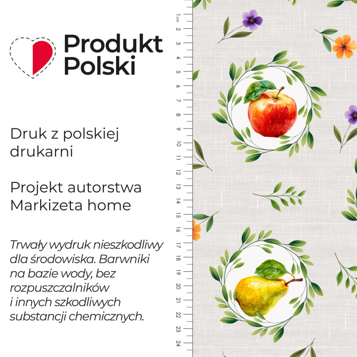 OWOCOWY GRIL Tkanina dekoracyjna NINA WODOODPORNA, 160cm, kolor 005 szaro beżowy