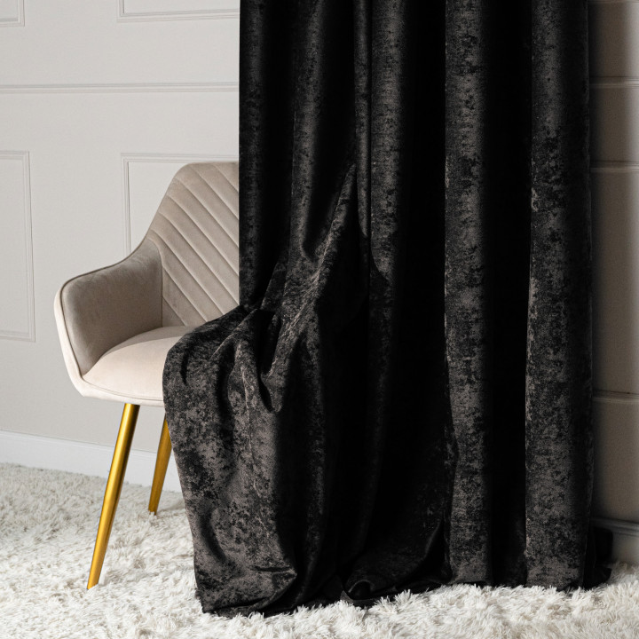 SOFT Tkanina dekoracyjna, wysokość 300cm, kolor 028 czarny