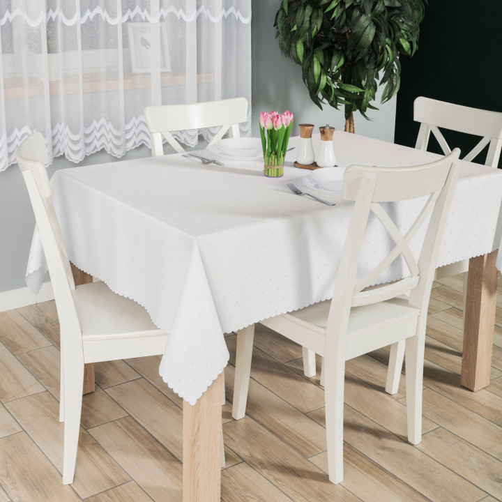 MIJA Tkanina obrusowa wodoodporna, szerokość 150cm, kolor 012 kremowy