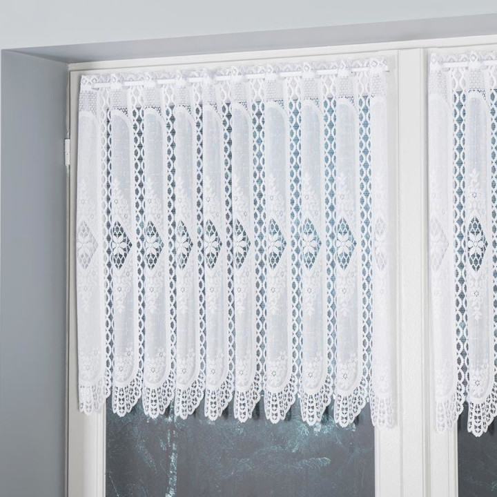 Zazdrostka żakardowa panelowa, wysokość 70cm, kolor 001 biały