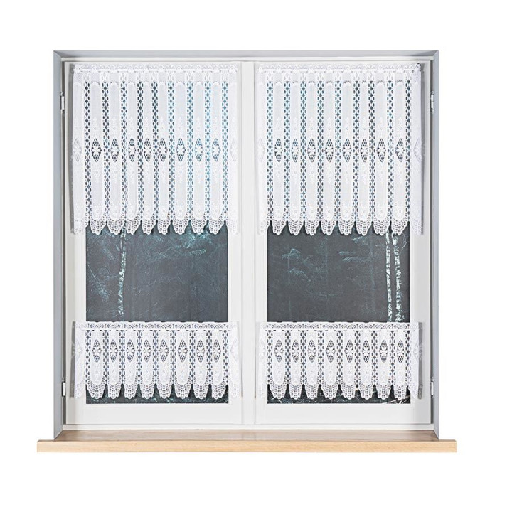 Zazdrostka żakardowa panelowa, wysokość 70cm, kolor 001 biały