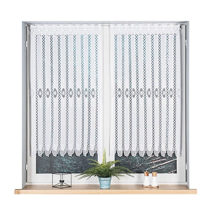 Firanka żakardowa panelowa, wysokość 120cm, kolor 001 biały