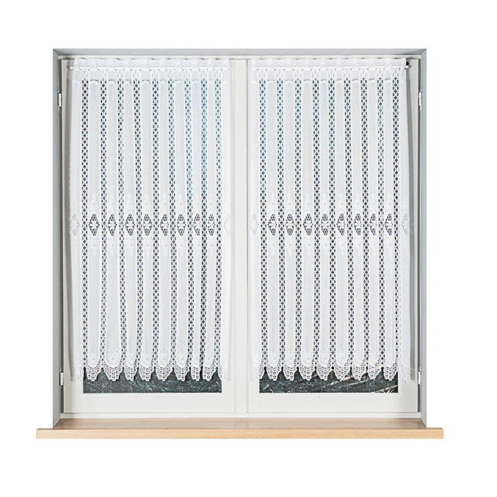 Firanka żakardowa panelowa, wysokość 130cm, kolor 001 biały