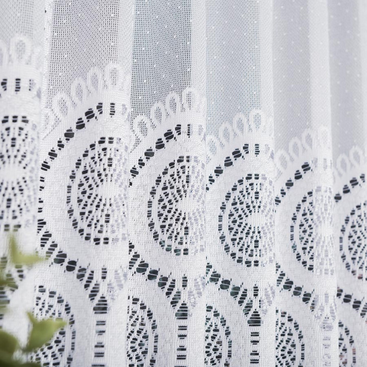 Zazdrostka żakardowa panelowa, wysokość 50cm, kolor 001 biały