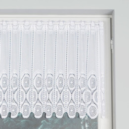 Zazdrostka żakardowa panelowa, wysokość 60cm, kolor 001 biały