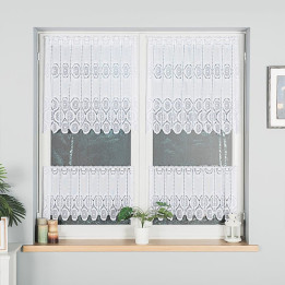 Zazdrostka żakardowa panelowa, wysokość 70cm, kolor 001 biały