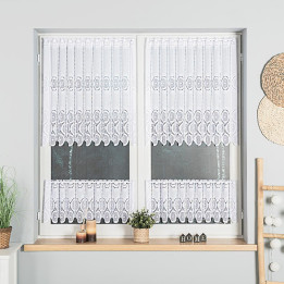 Zazdrostka żakardowa panelowa, wysokość 80cm, kolor 001 biały